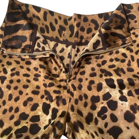 NWT Dolce & Gabbana AUTHENTIC Leopard Stretch Silk HR Skinny Pants Sz EU 40 US 2 - Picture 13 of 13